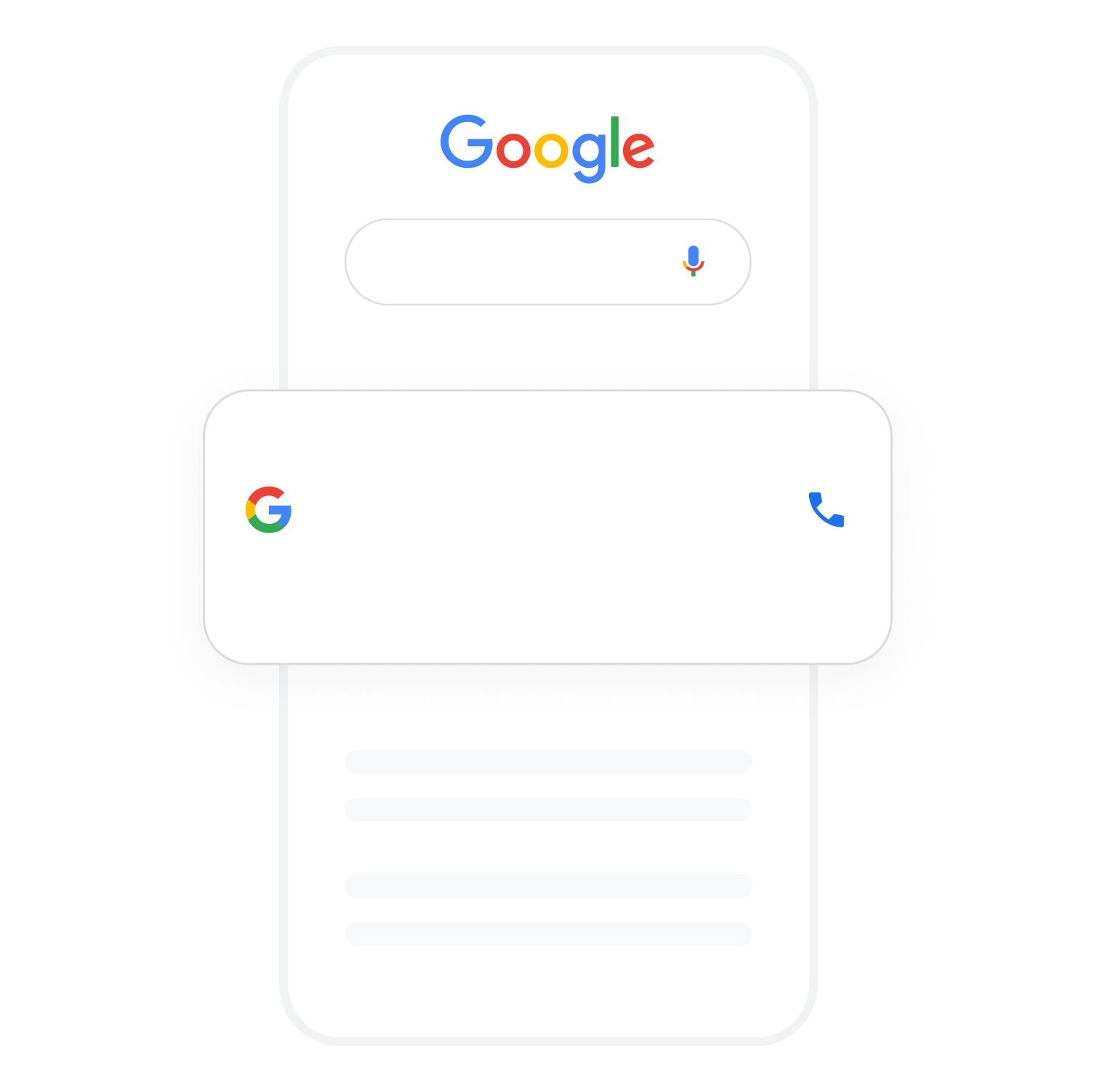 Overtop sponsored Search Ads preview on a phone mockup