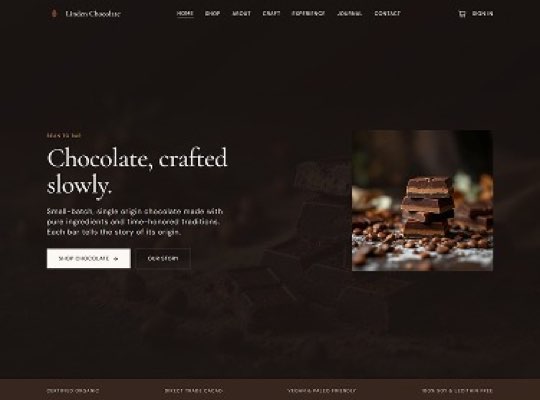 Artisanal Chocolate E-Commerce custom website design in Southpark NC by Overtop Media Digital Marketing