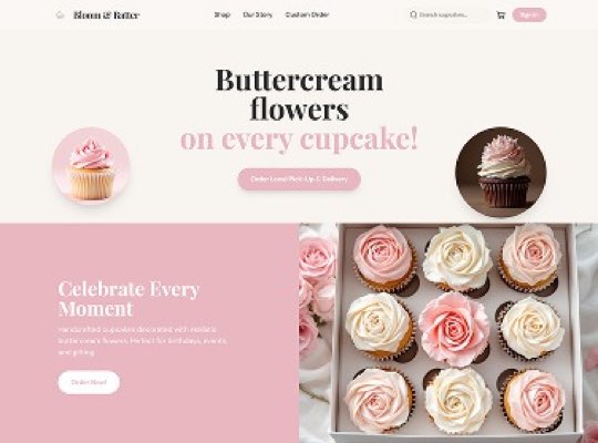 Custom Cupcake Bakery custom website design in Rock Hill SC NC by Overtop Media Digital Marketing