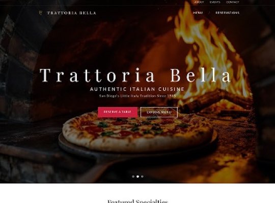 Authentic Italian Pizzeria custom website design in Pineville NC by Overtop Media Digital Marketing