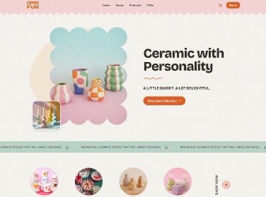 Ceramics E-Commerce Shop custom website design in Myers Park NC by Overtop Media Digital Marketing