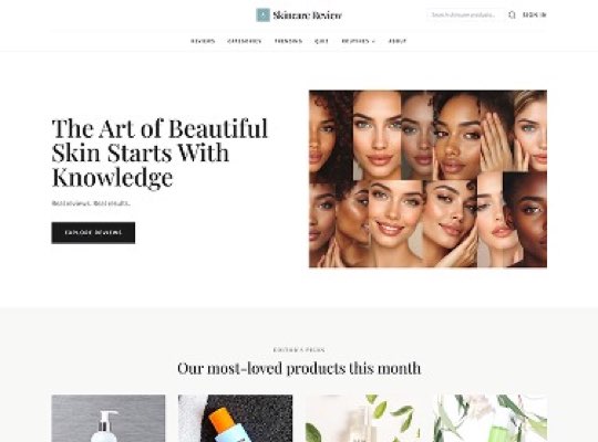 Skincare Product Reviews custom website design in Gastonia NC by Overtop Media Digital Marketing